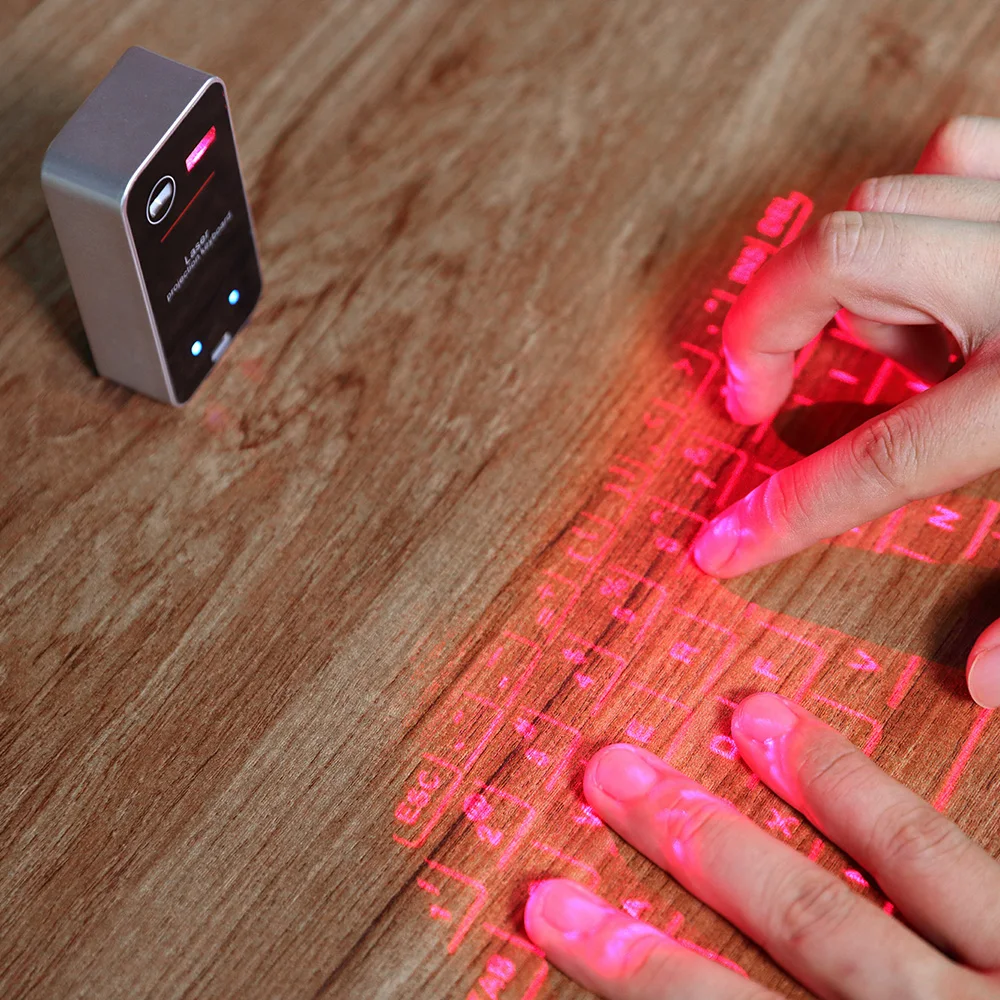Мини Портативная Виртуальная сенсорная клавиатура и мышь Мыши BT QWERTY проекция для смартфонов/ПК/планшетов виртуальная клавиатура