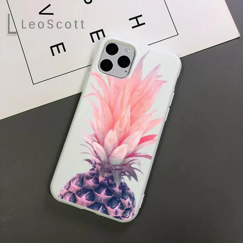

pineapple creativity painting Phone Case Candy Color for iPhone 11 12 mini pro XS MAX 8 7 6 6S Plus X 5S SE 2020 XR accessorie
