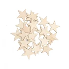 Необработанная Деревянная звезда в форме звезды, 10-80 мм, деревянные детали в форме звезды для рукоделия, декоративно-прикладного искусства