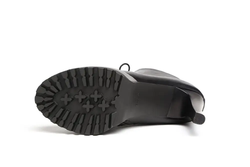 Сапоги Aleafalling женские на высоком каблуке 11 5 см Винтажные ботинки плоской подошве