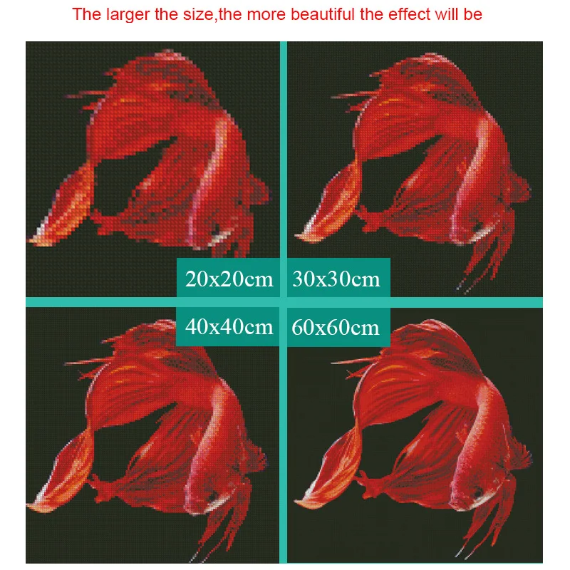 Полноразмерная 5D картина из страз сделай сам Золотая рыбка 3D Алмазная живопись