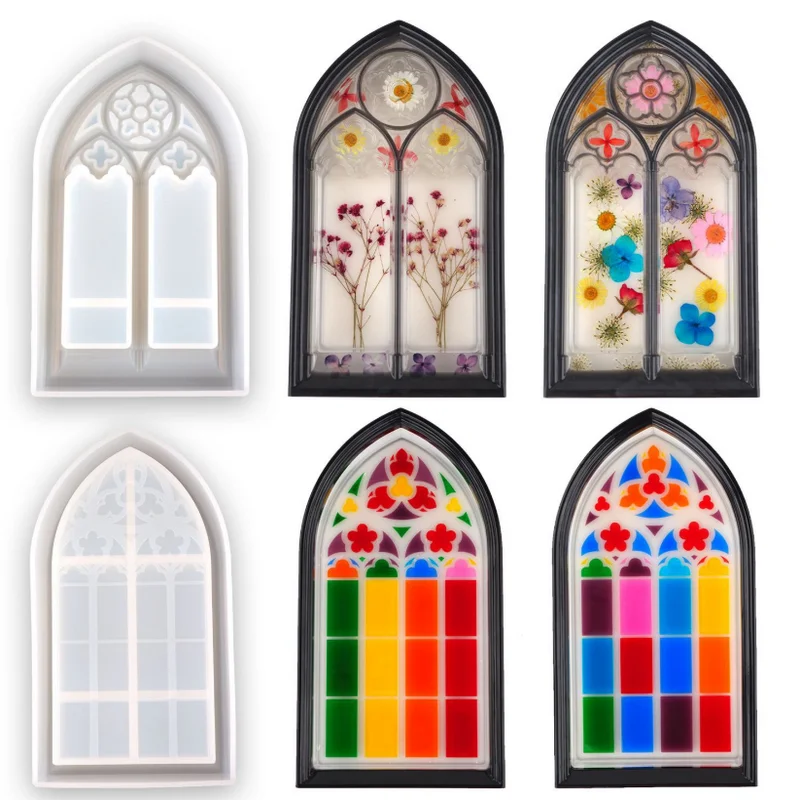 

Willow Church Window Epoxy Resin Silicone Mold Jewelry Fillings Diy Charms Handmade Storage Box Mould Craft