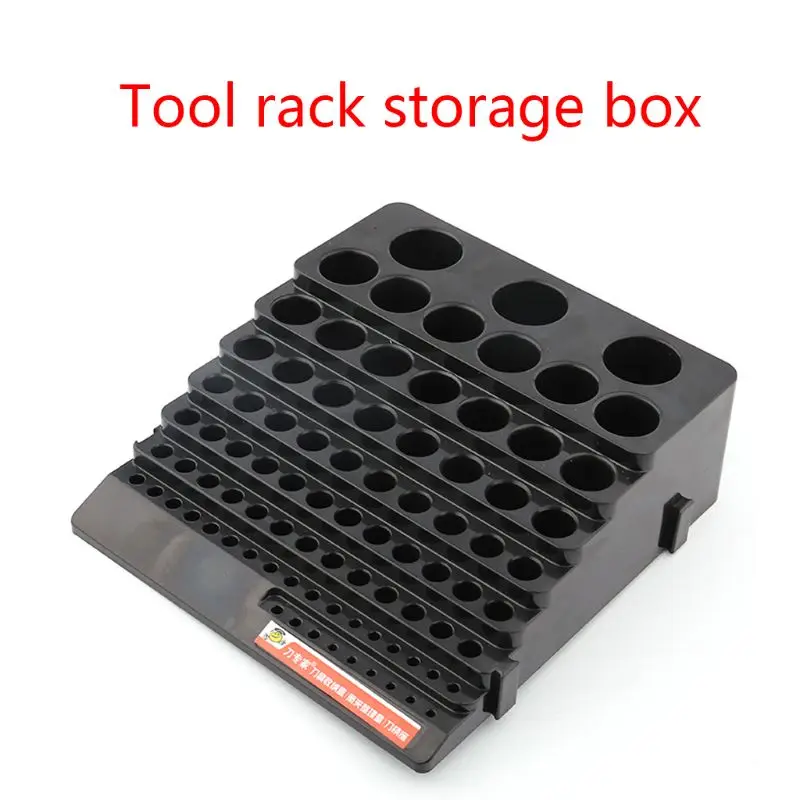Black Drill Bit Storage Box Milling Cutter Drill Finishing Holder Organizer Case 95AA
