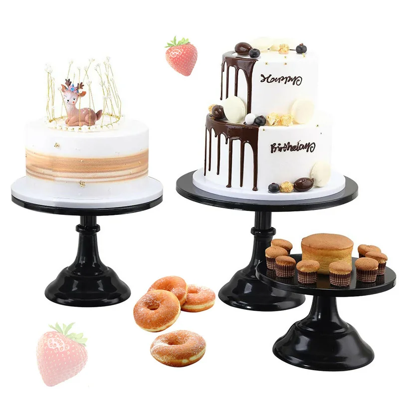 

3PCS Metal Cake Stand Washable Reusable Cookies Cupcake Dessert Holder Serving Tray for Wedding Birthday Parties Anniversaire