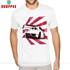 Футболка JDM из чистого хлопка с коротким рукавом и круглым вырезом