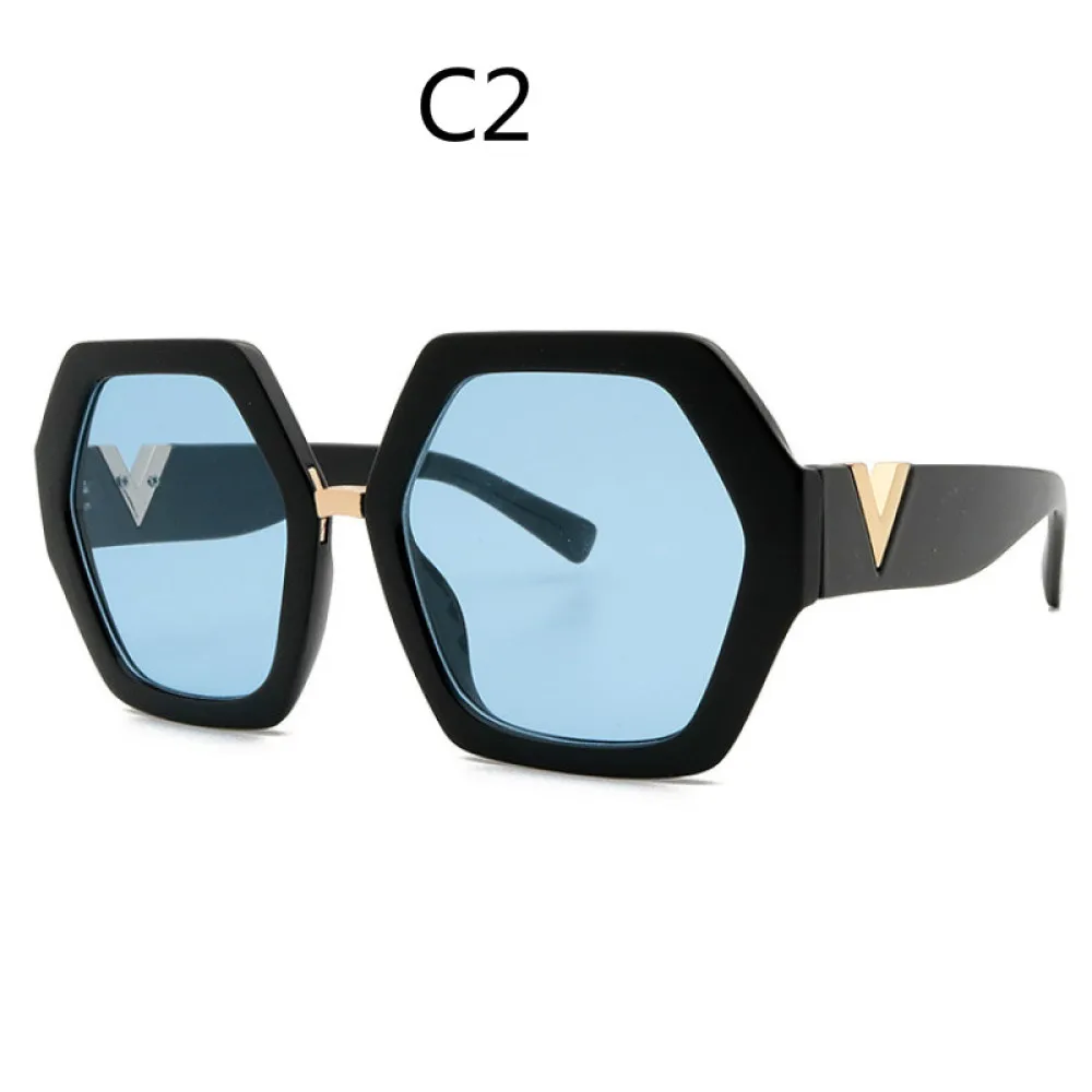 

2021 New Fashion Big Frame Square Sunglasses Female Trend Sunglasses