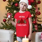 Модная детская одежда с рисунком рождественской елки, футболка с коротким рукавом для маленьких мальчиков и девочек, детские графические рождественские праздничные футболки, подарок