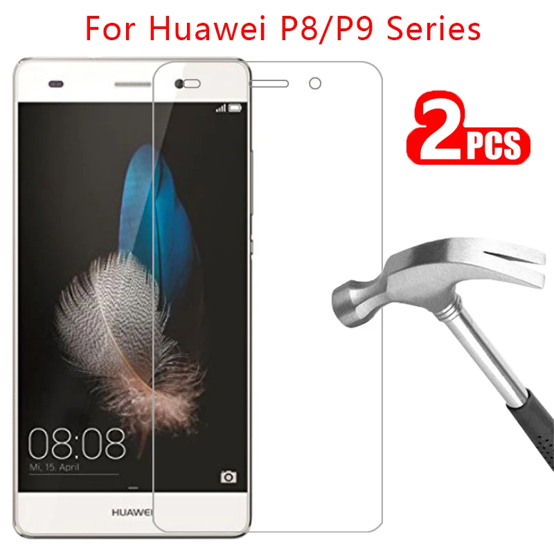 2 шт. Защитное стекло для huawei p8 p9 lite 2017 plus защита экрана закаленное huawey huwei p 8 9