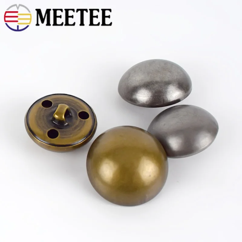 Металлические пуговицы Meetee 15-28 мм в виде грибов рукоятка для пальто куртки