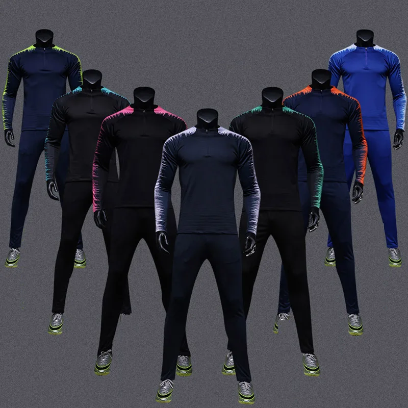 

Soccer Jerseys Sets Survetement Football Kit Futbol Running Jackets Adult and Kids Men Sports Training Tracksuit Uniforms Suit 2
