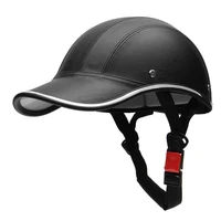 2021 new motorcycle half helmet baseball cap half face helmet anti uv abs leather windproof safety hard hat