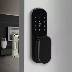 no wiring apartment fashionable interior smart lock electronic control look access system door lock free global shipping
