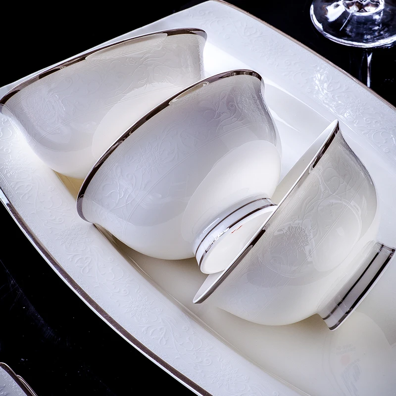 Керамическая посуда в европейском стиле набор из 60 насадок для риса салата лапши