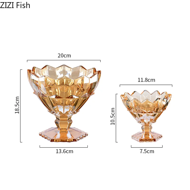 Стеклянный поднос для фруктов Настольный органайзер хранения витражного стекла