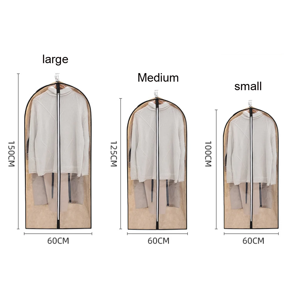 Сумки для одежды подвешивания 1 шт Костюмные сумки с 4 &quotGusseted Closet Storage Clear Clothes for