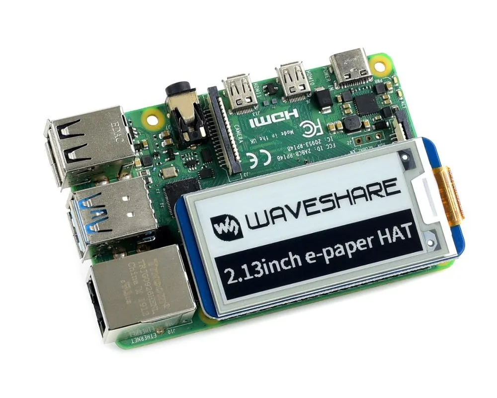 2 13 дюймовый E Ink дисплей шляпа для Raspberry Pi 250x12 Разрешение e Paper SPI поддерживает