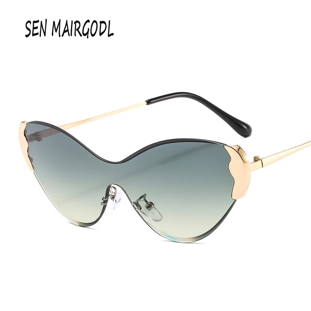 

Luxury fashion cat eye sunglasses women men 2020 brand design gradient sun glasses Trimming vintage glasses UV400 Oculos