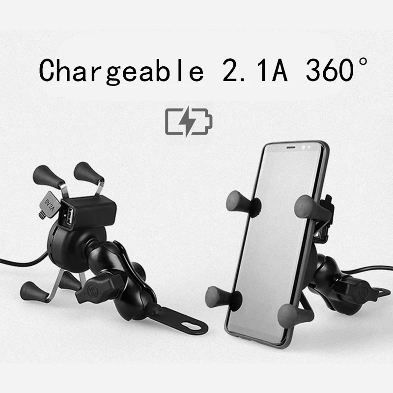 Заряжаемый мотоциклетный велосипедный держатель для телефона GPS кронштейн