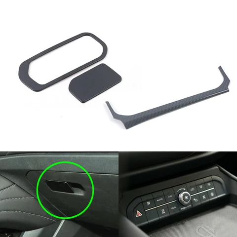 УГЛЕРОДНЫЙ внешний вид, хромированный для Haval F7 F7X 2019 2020, ручка перчаточного ящика, кондиционерная панель, рамка, крышка, отделка, наклейка, нержавеющая сталь