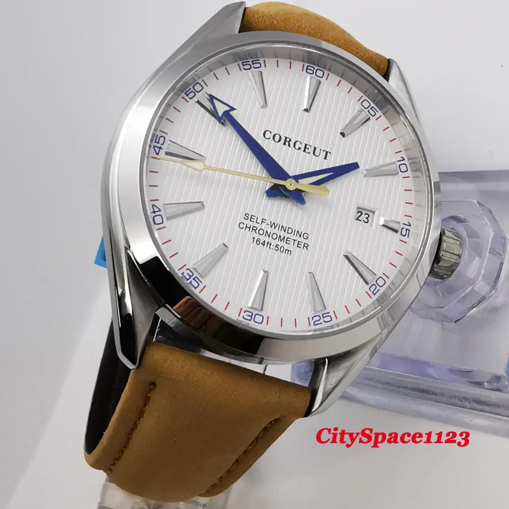 Мужские наручные часы с автоматическим механизмом и сапфировым стеклом 41