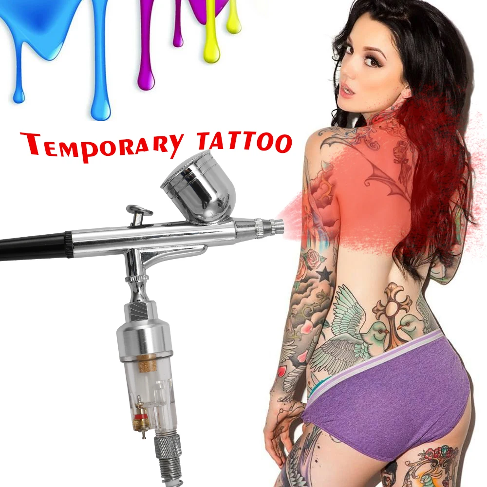 

kkmoon Portable Spray Pump Pen Air Compressor Set for Art Painting Craft Cake Spray Model Beautiful Airbrush Kits