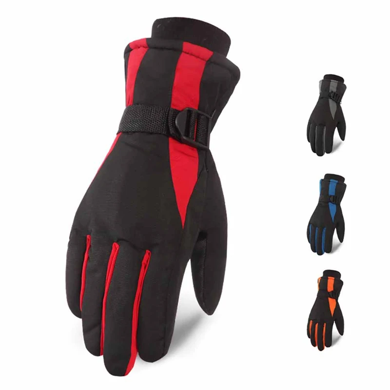 

Перчатки для катания на лыжах для взрослых полный палец толстые водостойкие термостойкие перчатки для езды на велосипеде на открытом возду...