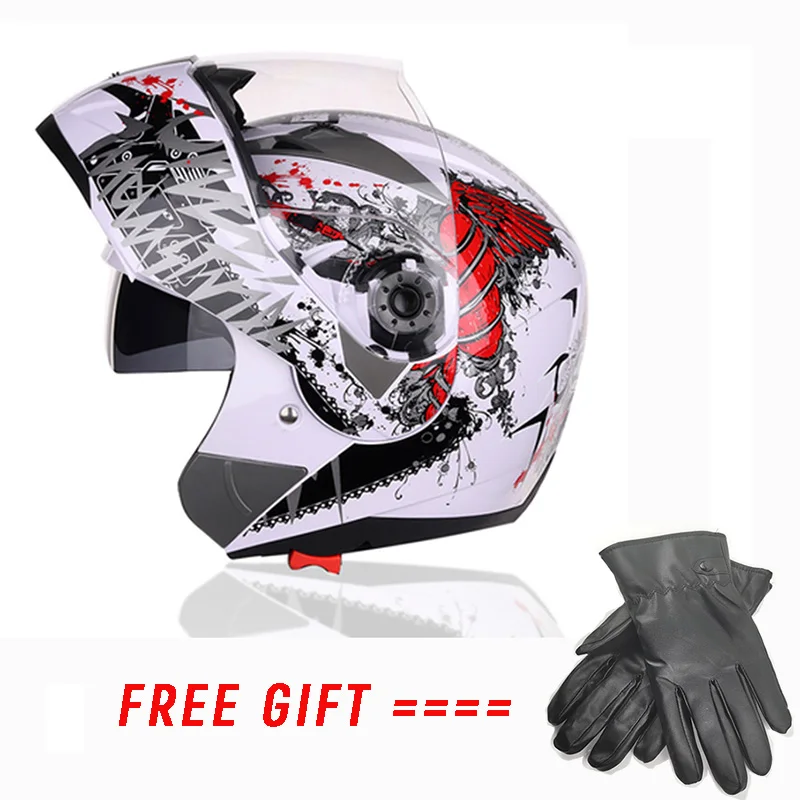 Защитный мотоциклетный шлем на все лицо с двойным козырьком Jiekai 105 | Автомобили и