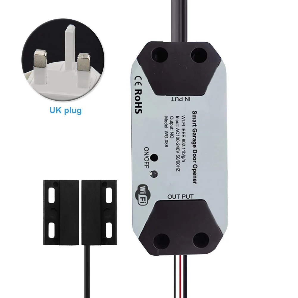 Easy Install No Hub Universal Garage Door Opener Timing Remote Control Reminder 3000W Smart Home Security Recording Wifi Switch |