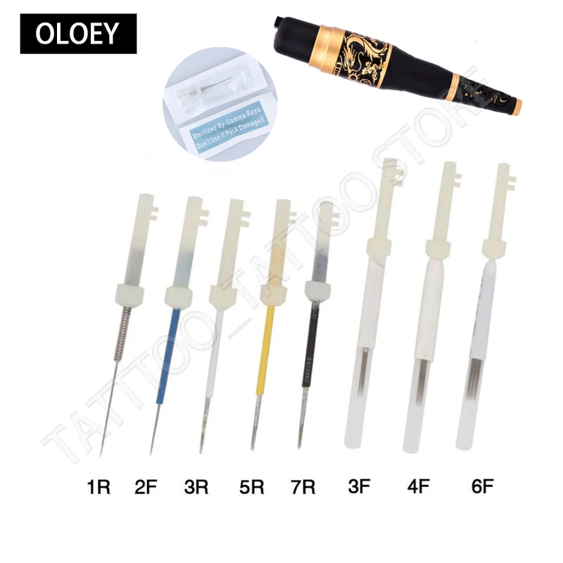 

50pc Machine Tattoo needle for machine- Dragon Disposable Sterilized Tattoo Permanent Makeup Needles Tips for Micropigmentation