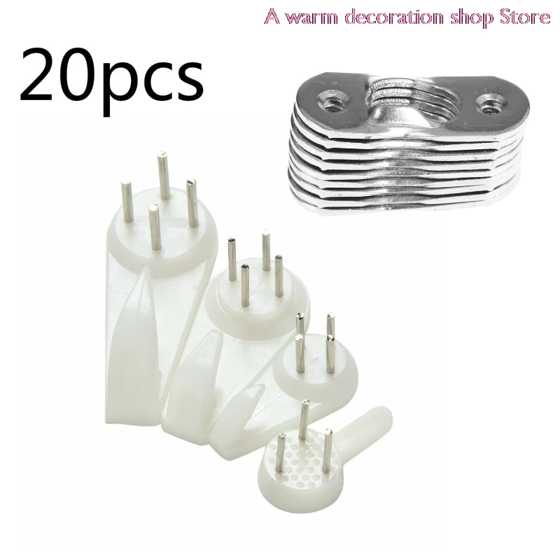 

20Pcs 37mm X 15mm Picture Hanger Metal Keyhole Hanger Fasteners For Picture Photo Frame Furnniture Cabinet Pin Length 15mm