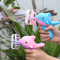 kids bubble gun toys cartoon dolphin soap water bubble machine fun bubble maker summer toys for children toddlers indoor outdoor