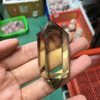citrine double wand points natural stones quartz crystal healing reiki gemstones home decoration