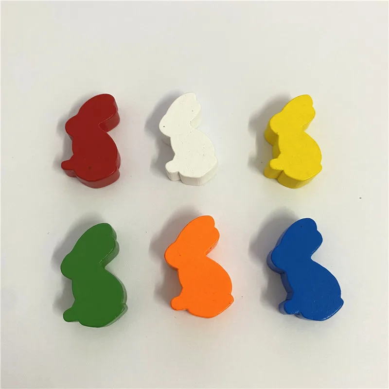 12 шт./компл. деревянные шахматные фигурки кролика аксессуары для доски