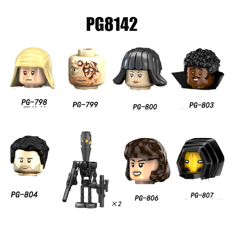 

Popular Mini Action Figure Movies Series Bricks Building Blocks Heads Kids Educational Toys For Children Gift