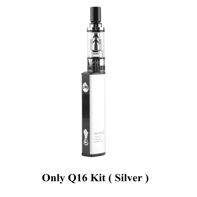 Silver Kit Vape комплект JUSTFOG Q16 стартовый комплект 900 мАч батарея 2 мл бак распылитель подходит 1,2 Ом 1,6 Ом катушки электронная сигарета комплект VS P16A комплект - Цвет: Silver Kit