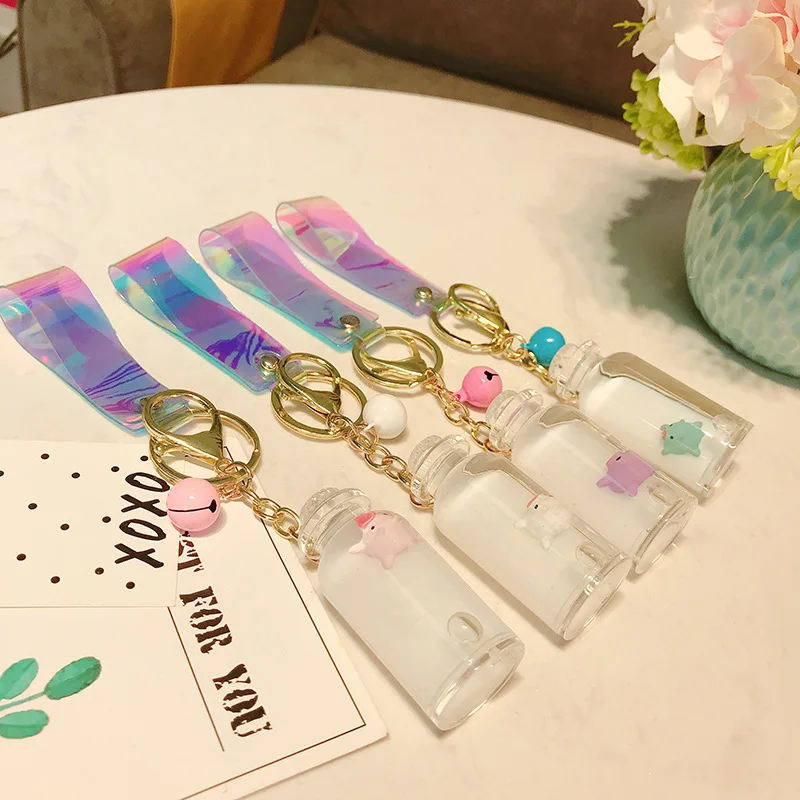 Брелок для ключей креативный мультяшный милый молочный брелок с дизайном