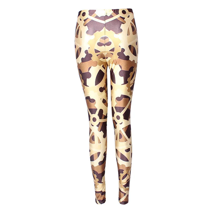 Женские блестящие леггинсы DOUBCHOW с высокой талией 3D принтом Галактики 2017 штаны