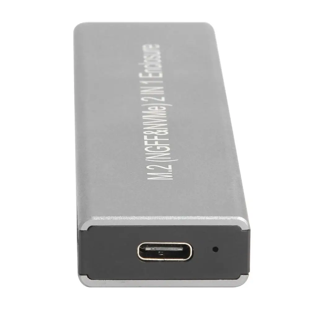 Чехол для M2 SSD Футляр NVME M.2 на USB Type C 3 1 адаптер Dual signal PCIE NGFF SATA M + B Key чехол диска |