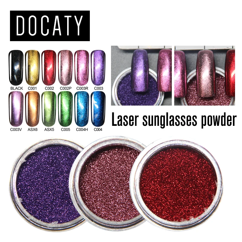 Docaty пигмент для ногтей Пудра блестящая художественная пудра напыления набор