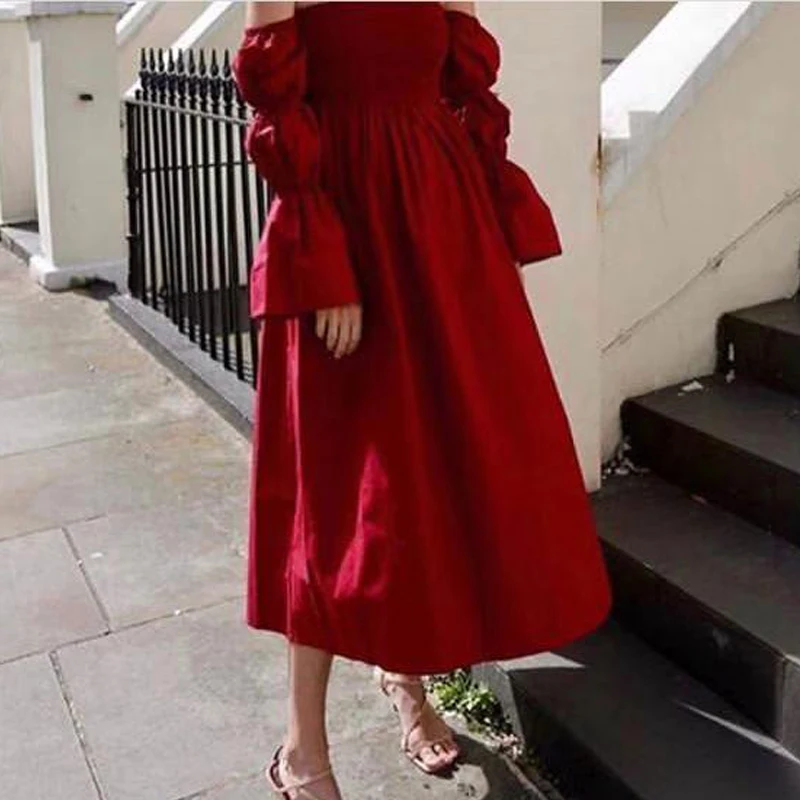 Missord 2019 сексуальное платье с вырезом лодочкой и открытыми плечами длинным