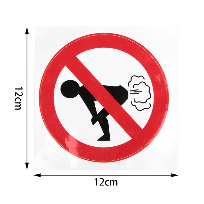 5Pcs/Lot New Universal 12x12cm No Farting Car Sticker Funny Ass PVC Decal Auto Styling Motorcycle Notebook Stickers | Автомобили и