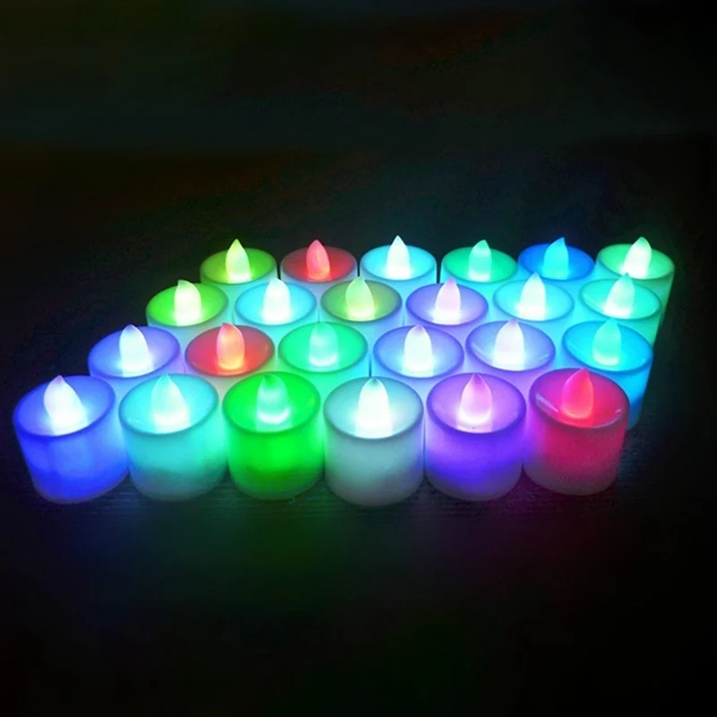 Модные популярные белые светодиодные Чайные свечи 24 шт./компл. беспламенные