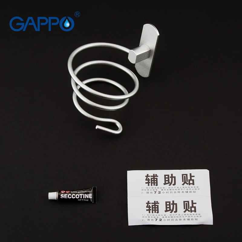 GAPPO алюминиевый настенный фен-стойка органайзер для ванной комнаты полка