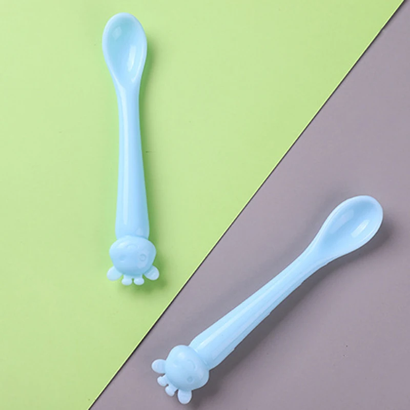 

Baby Feeding Spoon Utensils Children's Food Supplement Feeding Tableware Baby Supplies Infant Soft Silicone Small Training Spoon