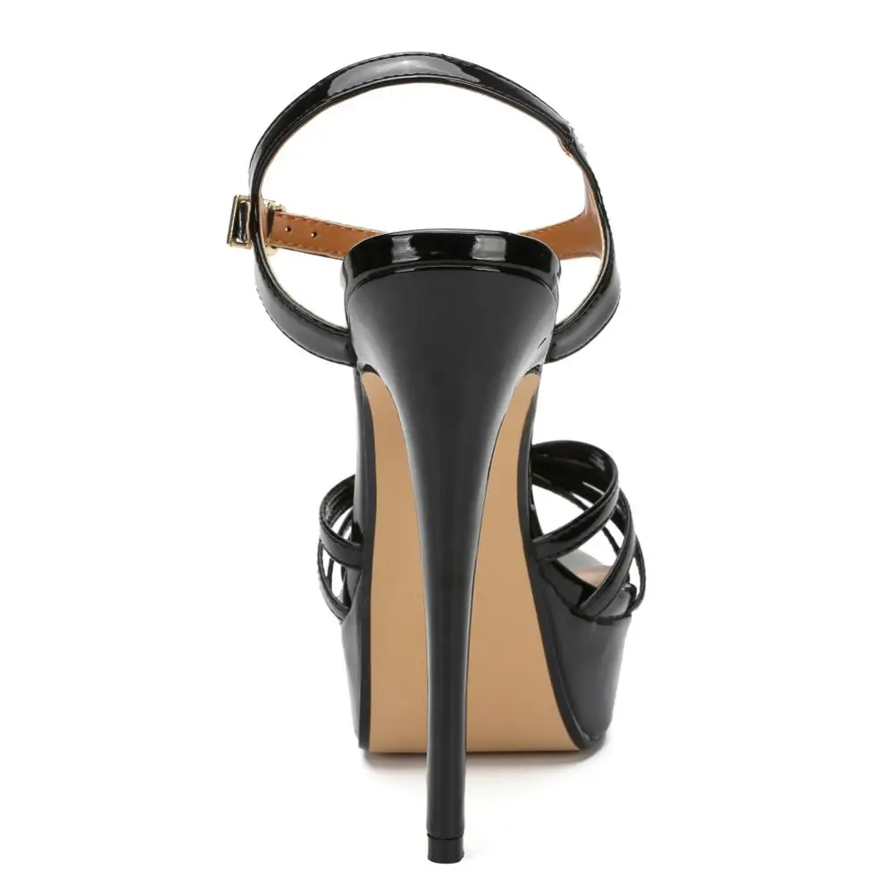 LLXF zapatos mujer летние туфли на платформе шпильке босоножки тонком высоком каблуке 16