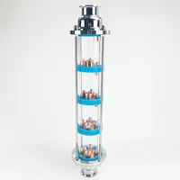 New Type 3" Distillation Lens Column With 5pcs Copper Bubble Plate Sets,Tri-Clamp Sight Glass Union Stainless Steel 304