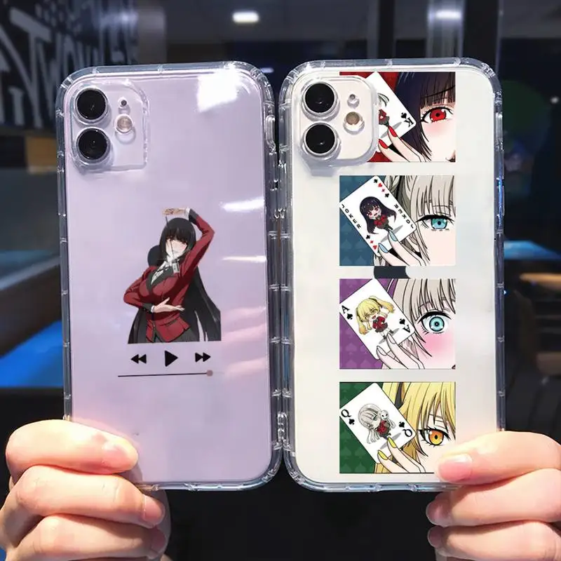 

Anime Kakegurui Jabami Yumeko Phone Case For iphone 13 12 11 8 7 plus mini x xs xr pro max Transparent soft