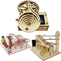 3d wooden marble run diy assemble mechanical gear engineering model steam science experiment educational kit toys for children
