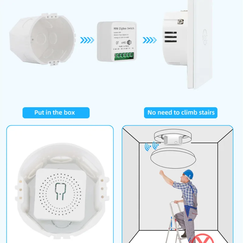 

Tuya Wifi Smart Connection Smart Support Two Way Wireless Remote Switch Light Timeing Controller Module With Alexa Google