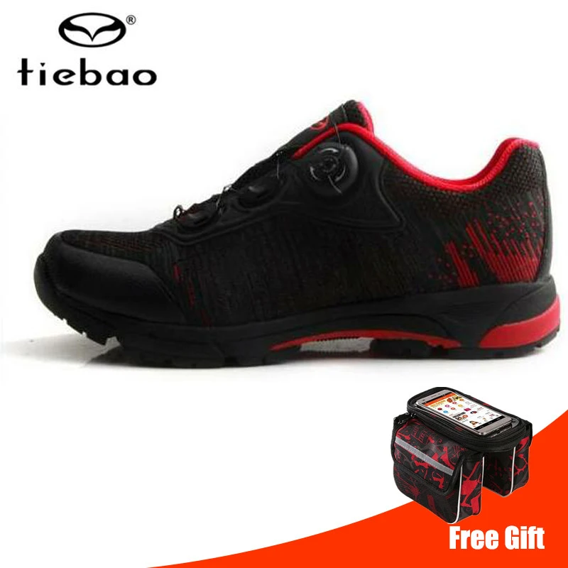 add bag TIEBAO велосипедная обувь для отдыха sapatilha ciclismo mtb Мужская обувь для горного велосипеда самоблокирующиеся дышащие spd педали спортивный велосипед - Цвет: add bag